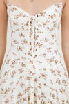 Floral Lace Up Mini Flare Dress
