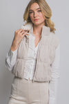 Reversible Corduroy Aztec Fleece Lined Puffer Vest