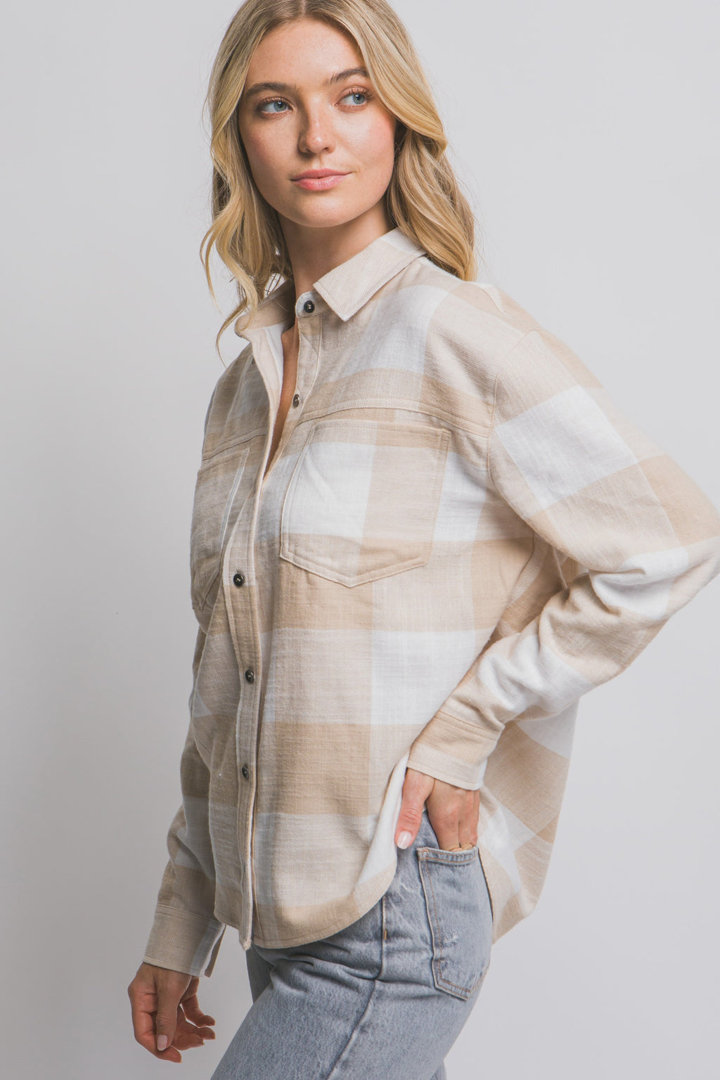 Buffalo Plaid Pocket Top