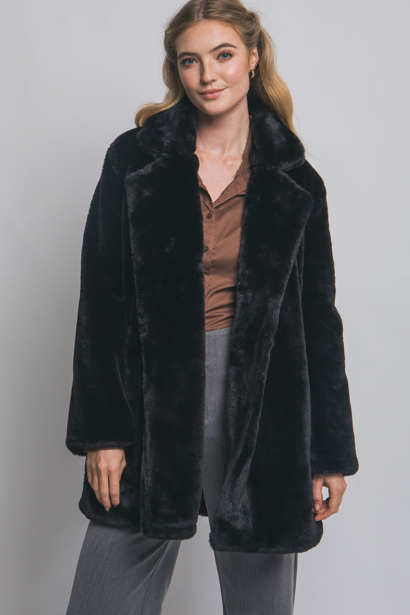 Faux Fur Long Coat