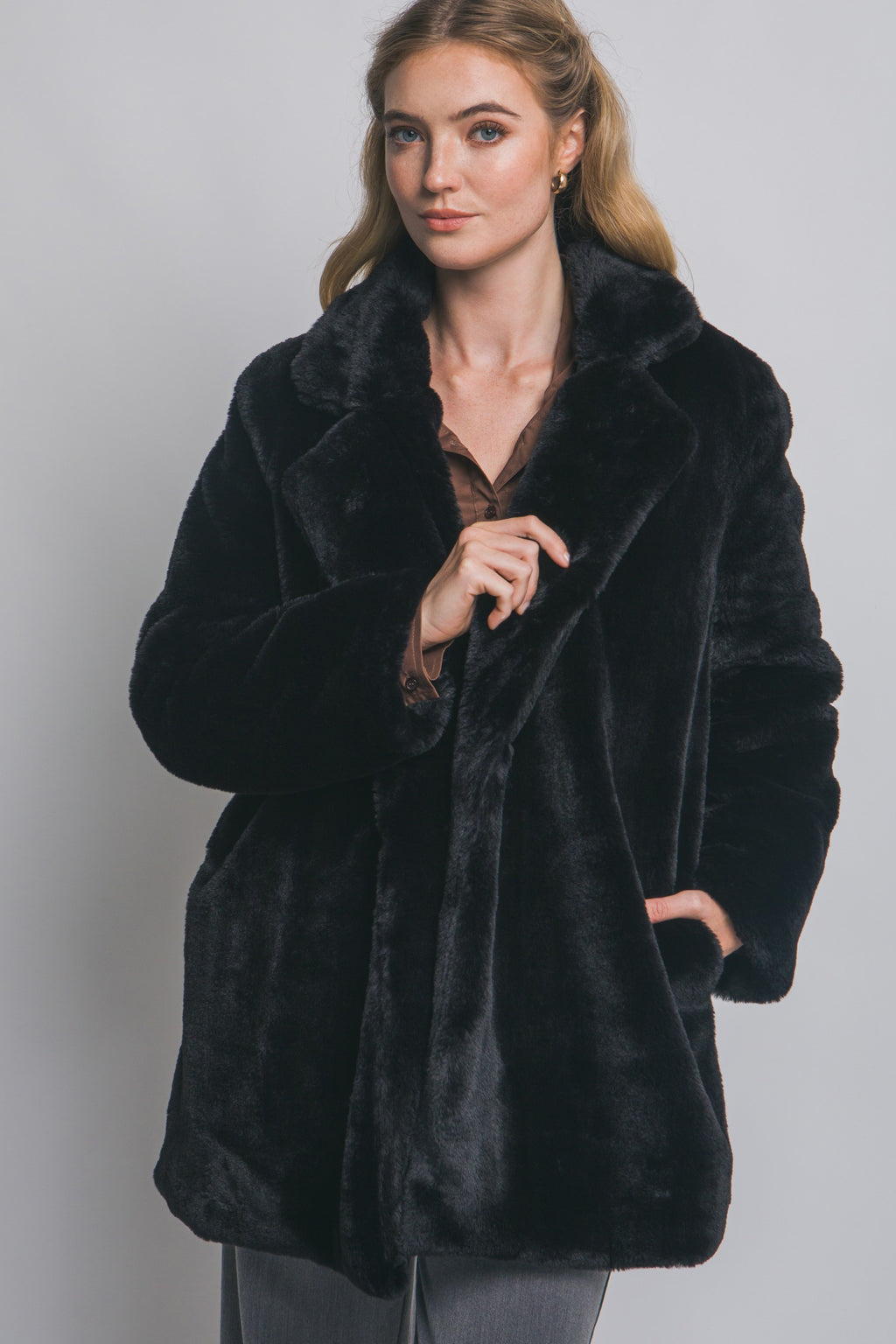 Faux Fur Long Coat