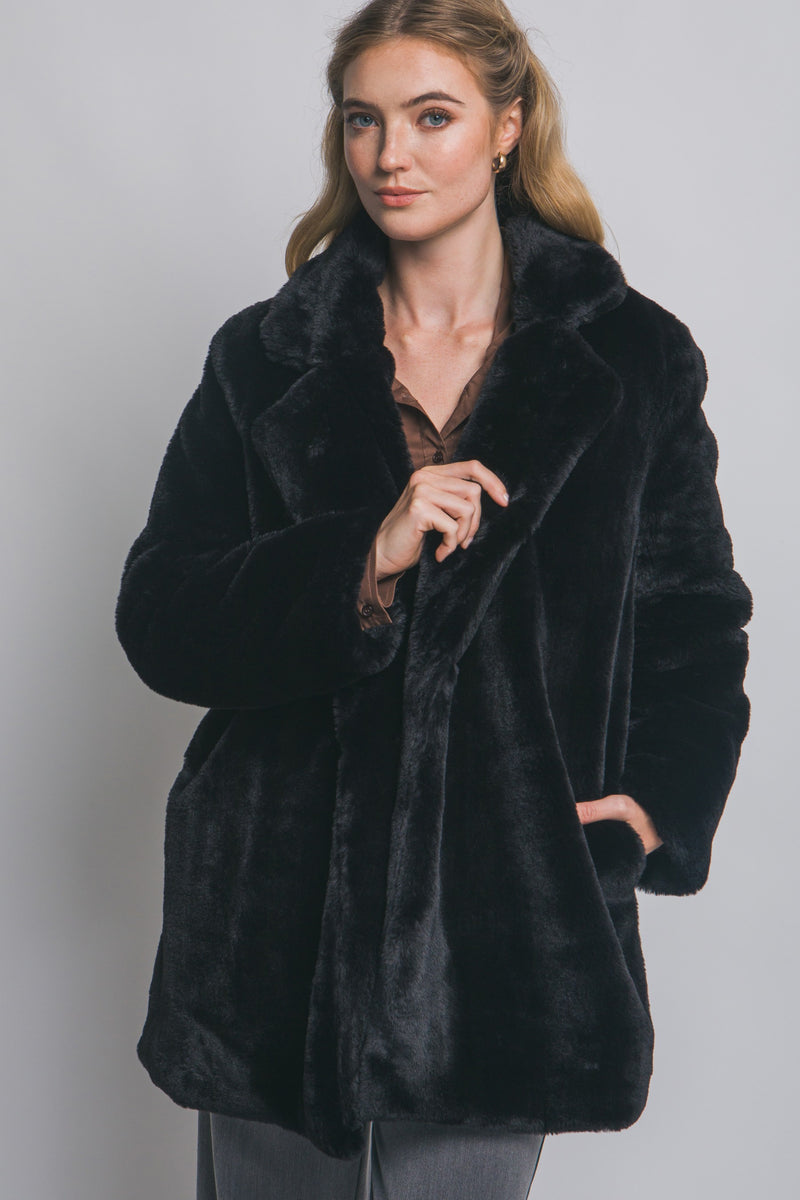 Faux Fur Long Coat