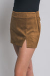 Faux Suede Mini Skort