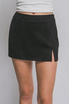 Faux Suede Mini Skort