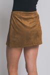 Faux Suede Mini Skort