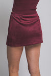Faux Suede Mini Skort