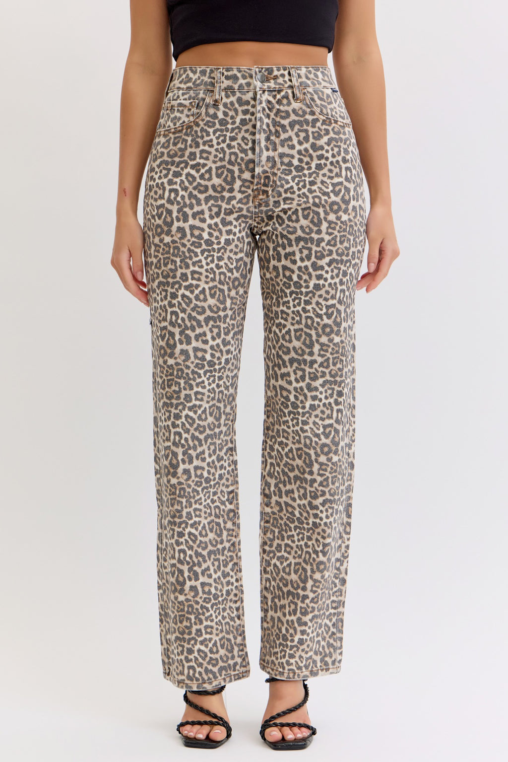 Super High Rise Dad Jean Leopard