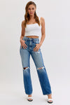 Super High Rise Dad Jean with Mini Slit