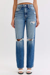 Super High Rise Dad Jean with Mini Slit