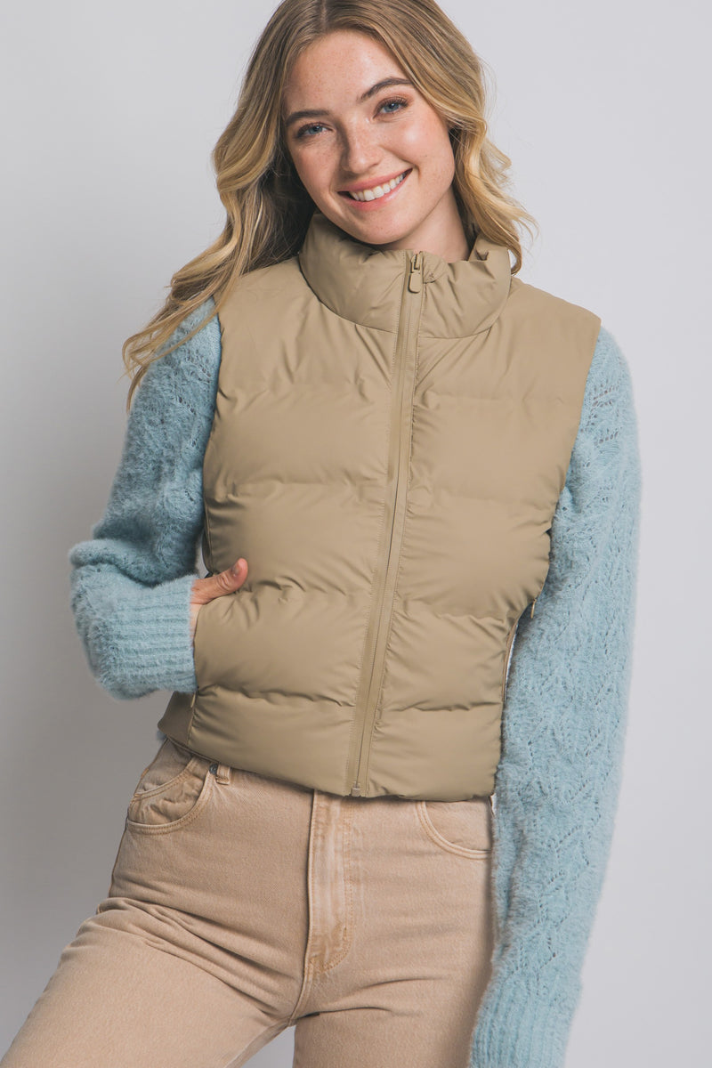 Slim-Fit Zip Down Puffer Vest