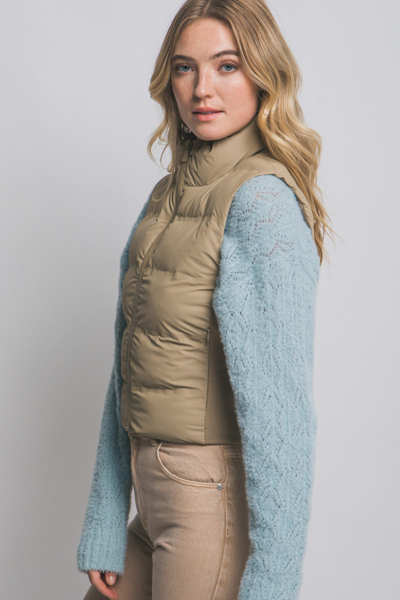 Slim-Fit Zip Down Puffer Vest