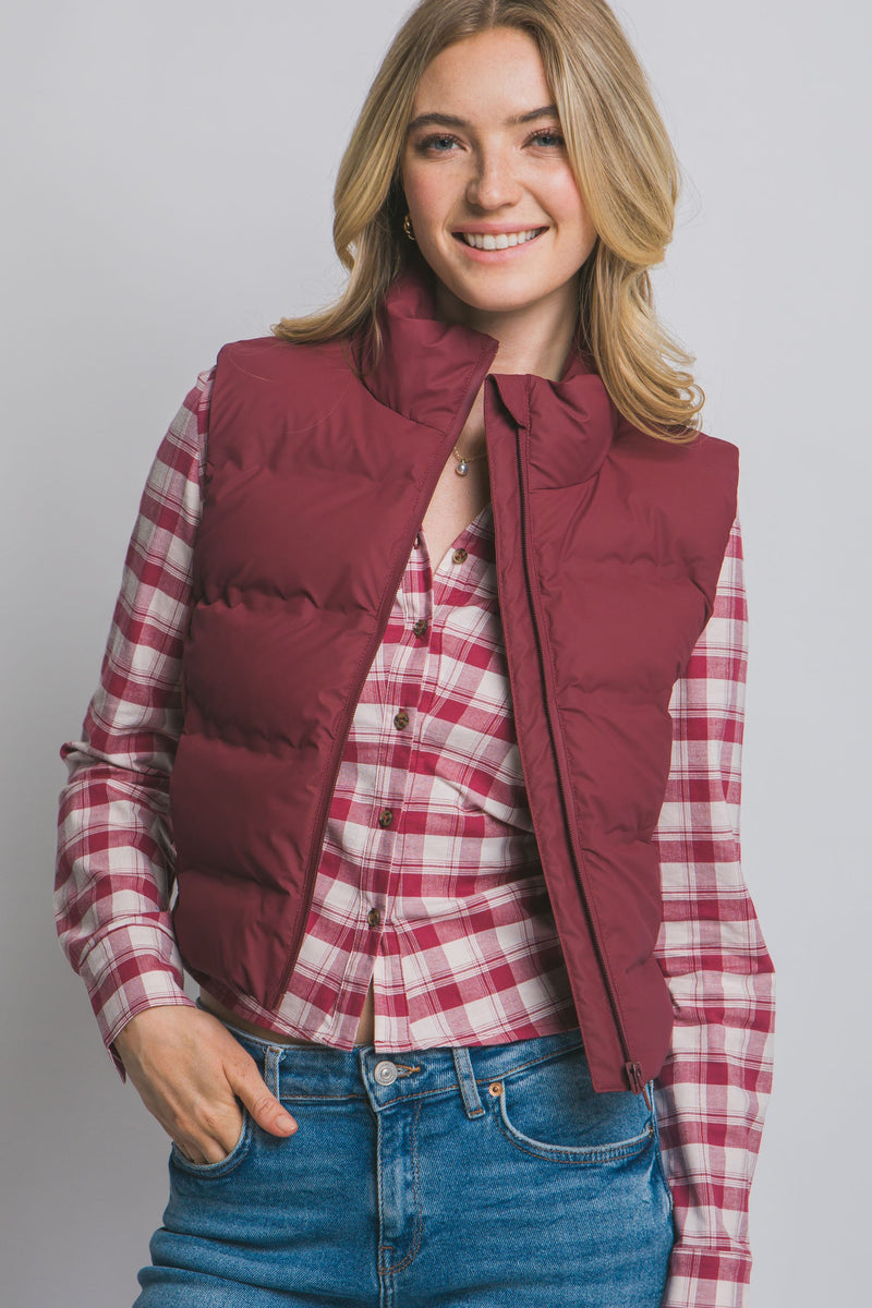 Slim-Fit Zip Down Puffer Vest