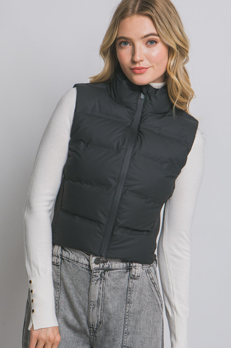 Slim-Fit Zip Down Puffer Vest