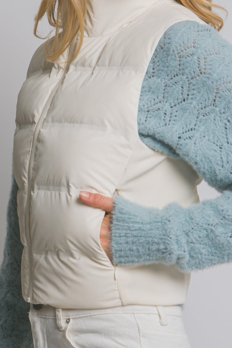 Slim-Fit Zip Down Puffer Vest
