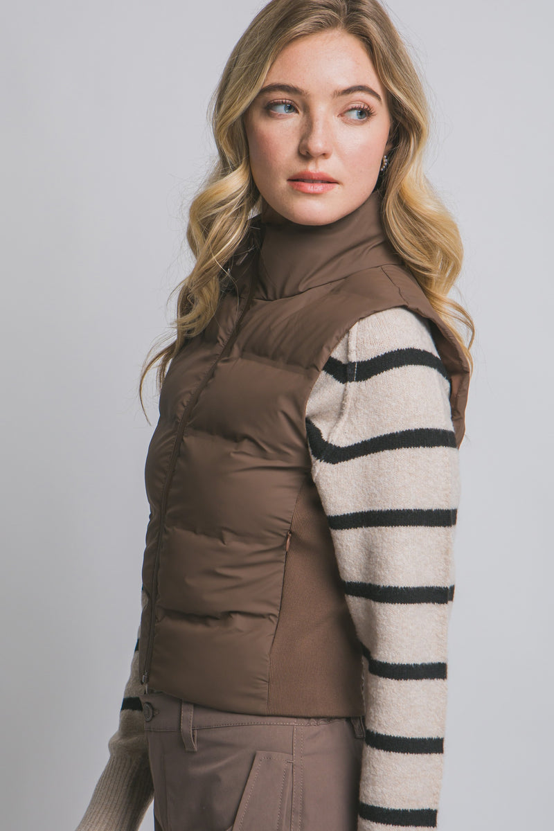 Slim-Fit Zip Down Puffer Vest