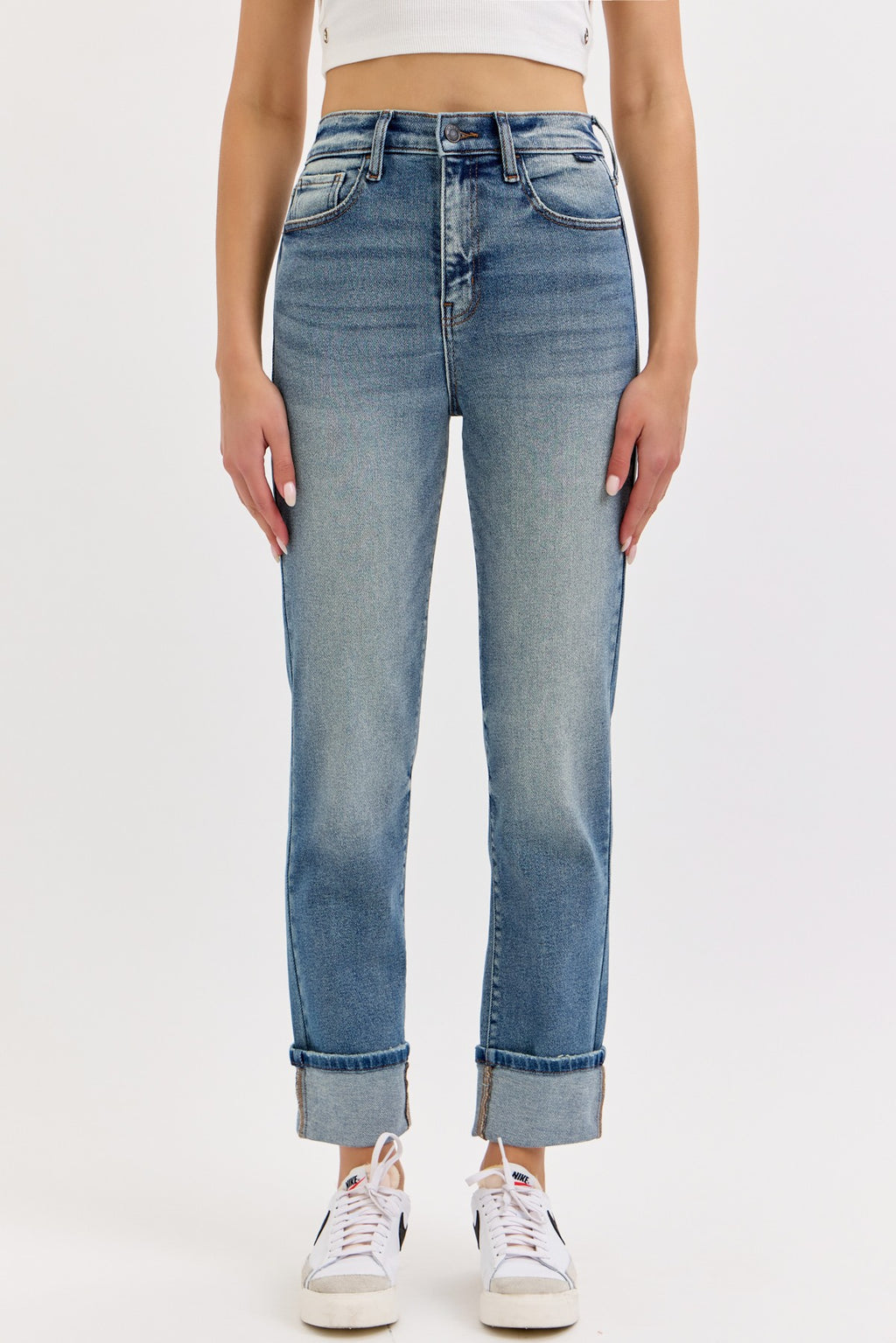 High Rise Straight w/Cuff