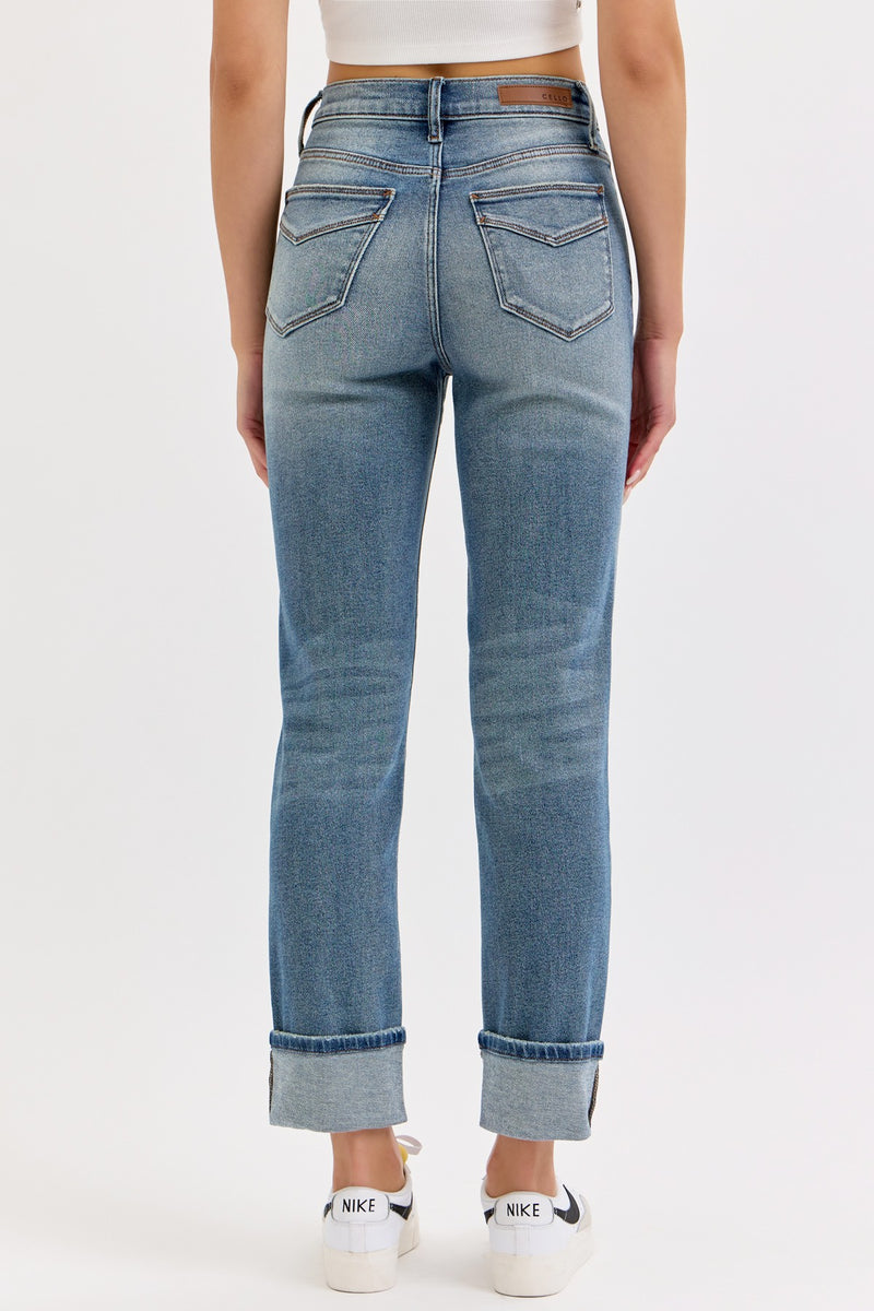High Rise Straight w/Cuff