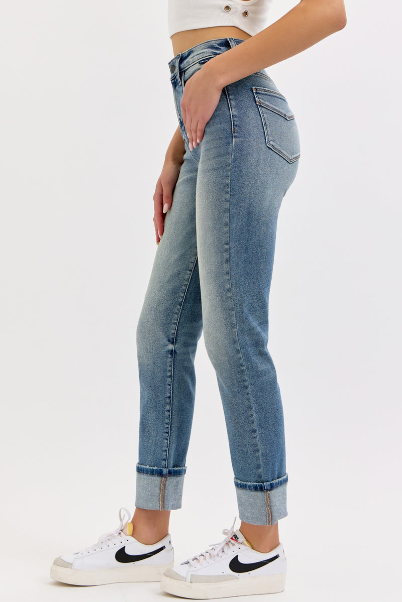 High Rise Straight w/Cuff
