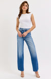 Super High Rise Washed Dad Jean