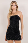 Crystal Detail Tube Mini Dress