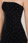 Crystal Detail Tube Mini Dress