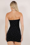 Crystal Detail Tube Mini Dress