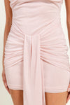 Glitter Mesh w/Sash Mini Tube Dress