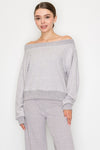 Soft Rib L/S Off Shoulder Top