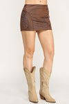 Studs & Stitch Suede Mini Skirt