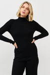 Ribbed Mock Neck Long Sleeve Sweater