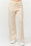 Wide Leg Drawstring Sweater Pant