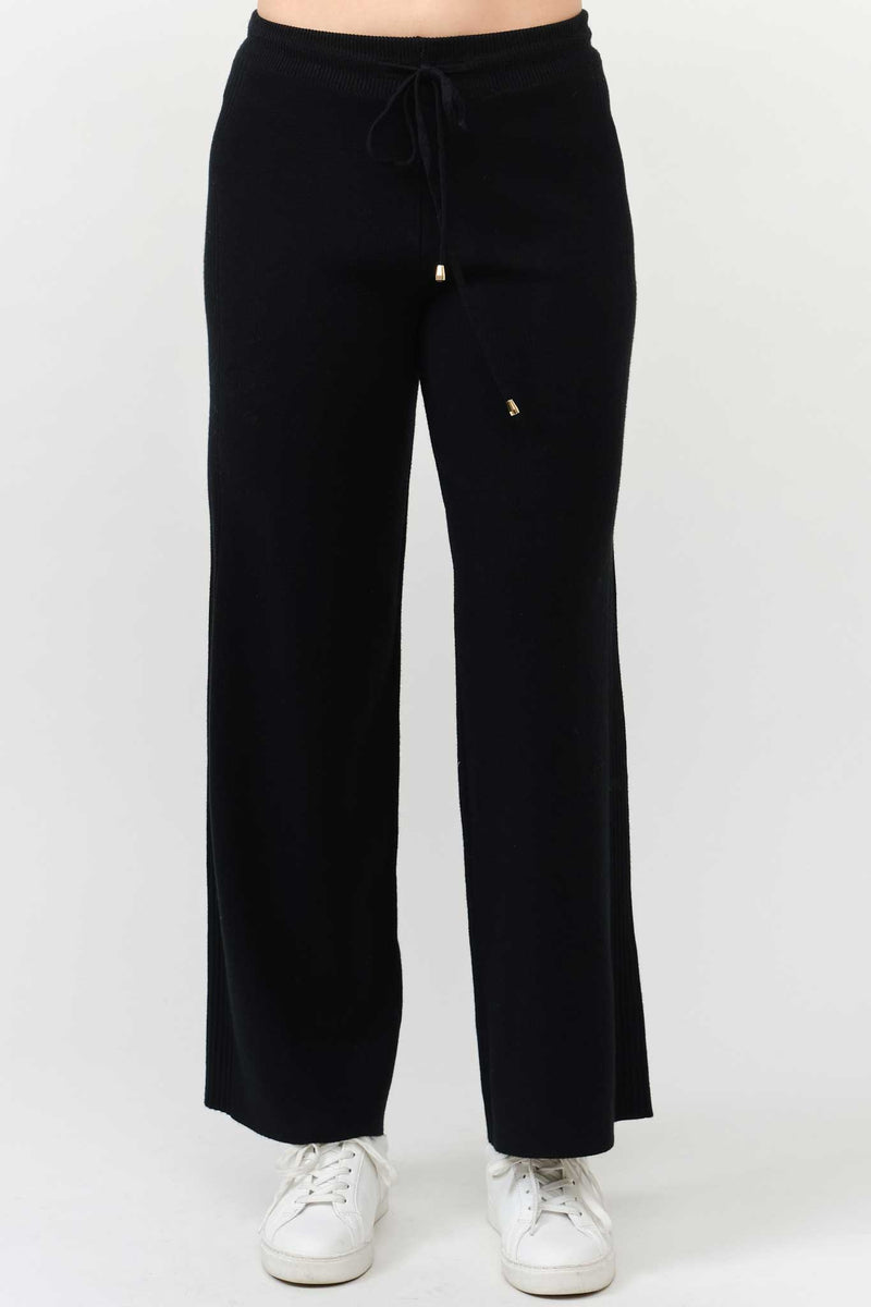 Wide Leg Drawstring Sweater Pant