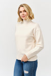High Neck Rib Trim L/S Sweater