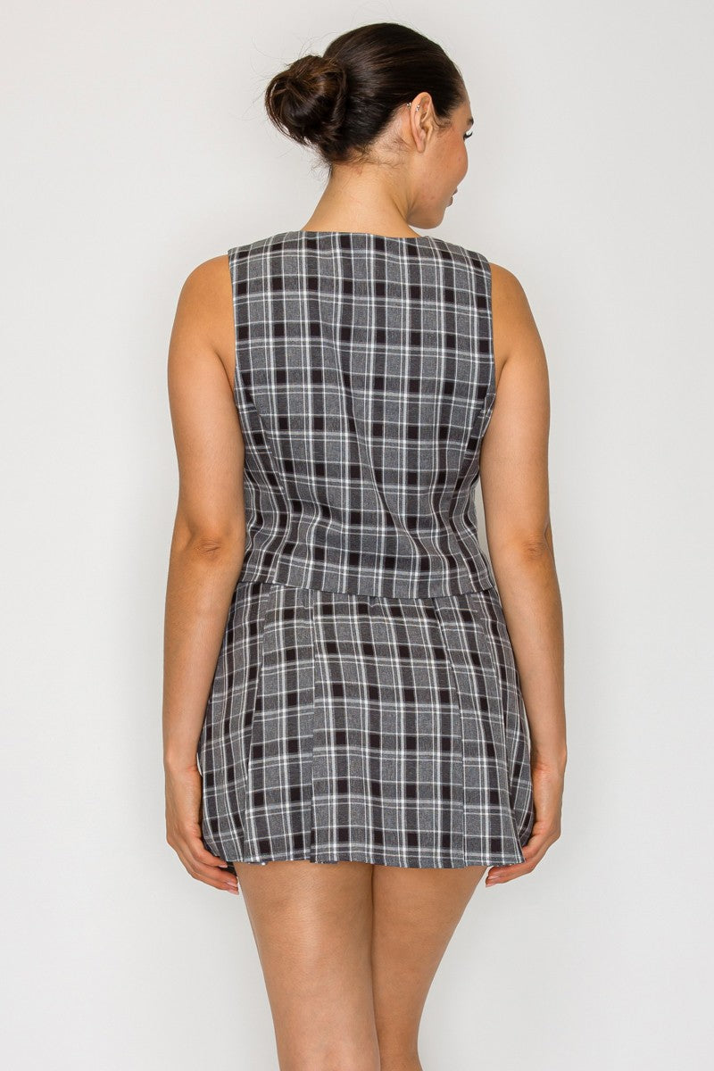 Plaid Workwear Vest