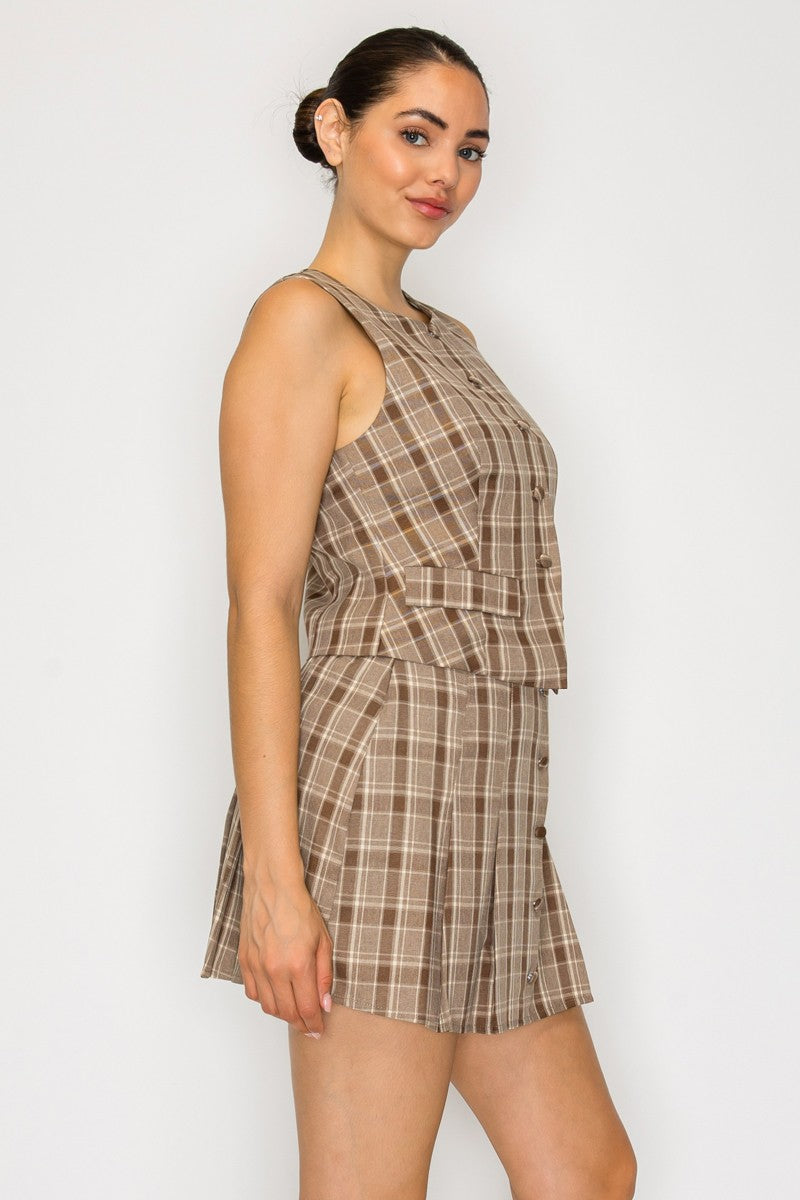 Plaid Workwear Vest