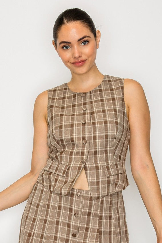 Plaid Workwear Vest