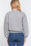 Round Neck Crop Sweatshirt