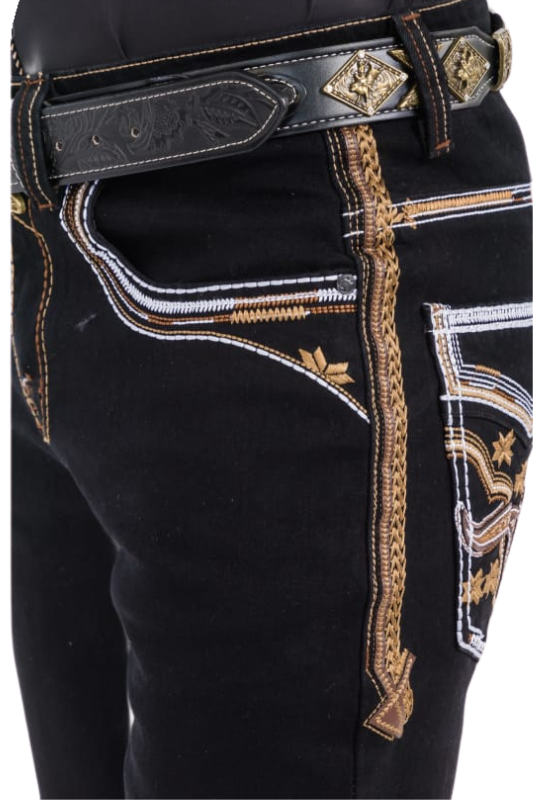 Longhorn Back Pocket Stitch Boot Cut Denim