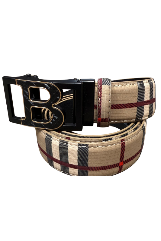 "B" Plaid Buckle Belt