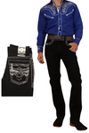 Tribal Stitch Pocket Denim