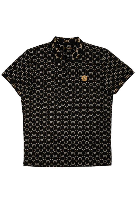 CC Allover with Medallion Detail Polo