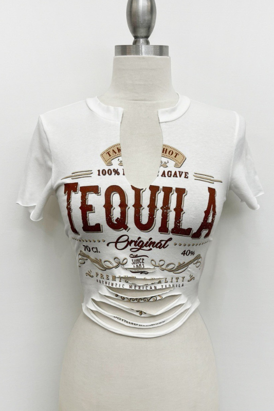 Tequila Blue Agave Cut & Slash Tee