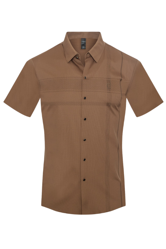 Crystal "B" Striped Button Up Top