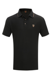 Textured Plaid B Shield Polo