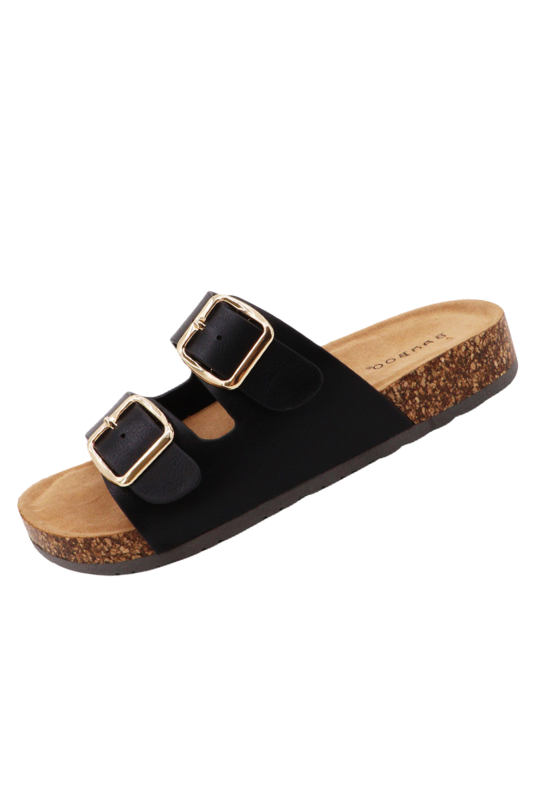 CHAMPION-81 2 Strap Buckle Cork Sandal