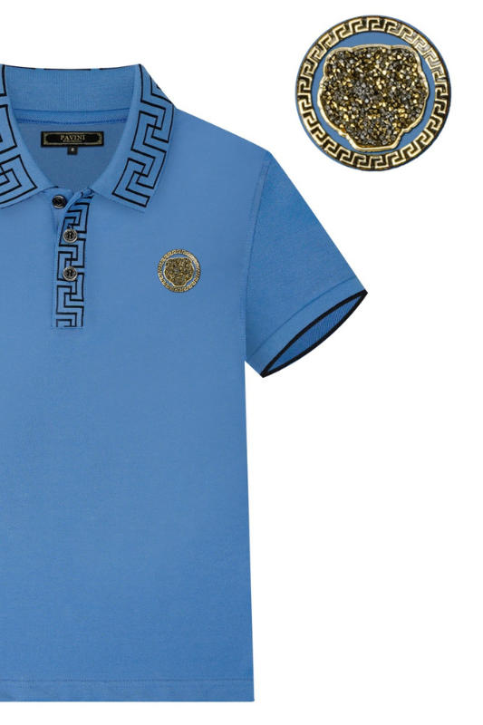 Cougar Crystal Head Geo Trim Polo
