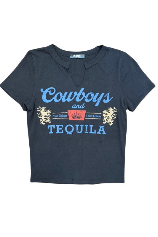 No Chase Cowboys & Tequila Tee