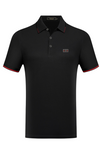 Solid Polo w/Emblem on Chest Polo