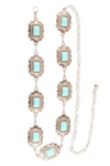 Inset Turq. Stone Western Chain Belt