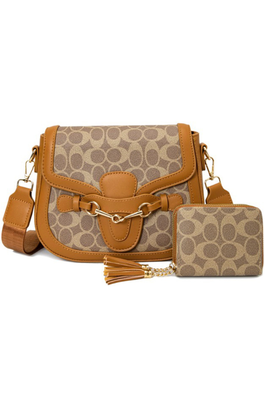 Oval Logo Bag w/Hardware and Wallet